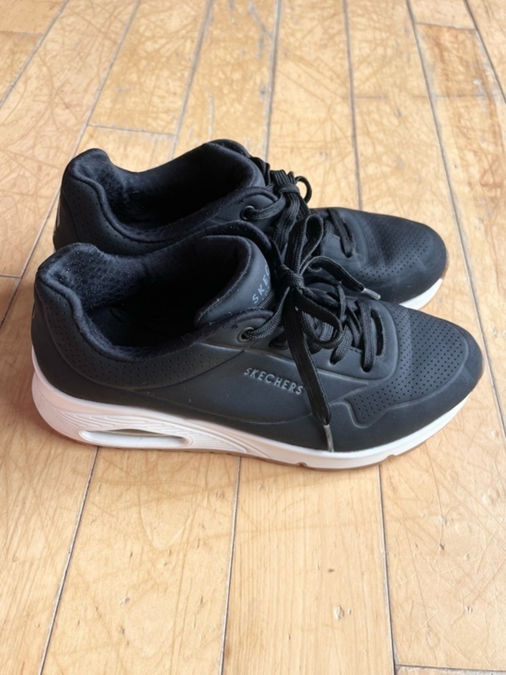 Skechers Uno Stand On Air Black Matte Sneakers Size 8